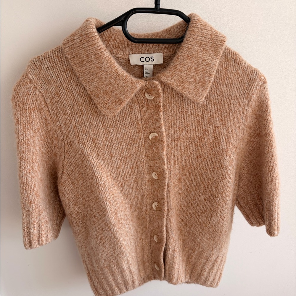 COS Women's Camel Cardigan Sweater